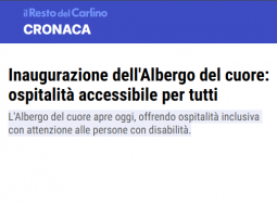 Inaugurazione dell'Albergo del cuore: ospitalità accessibile per tutti